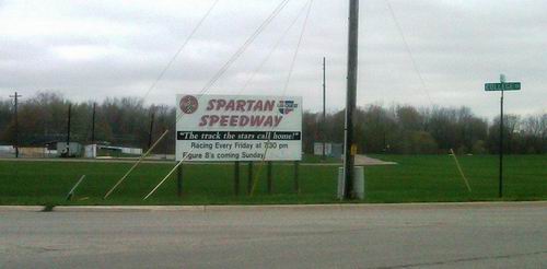 Spartan Speedway (Corrigan Oil Speedway) - SIGN FROM RANDY
